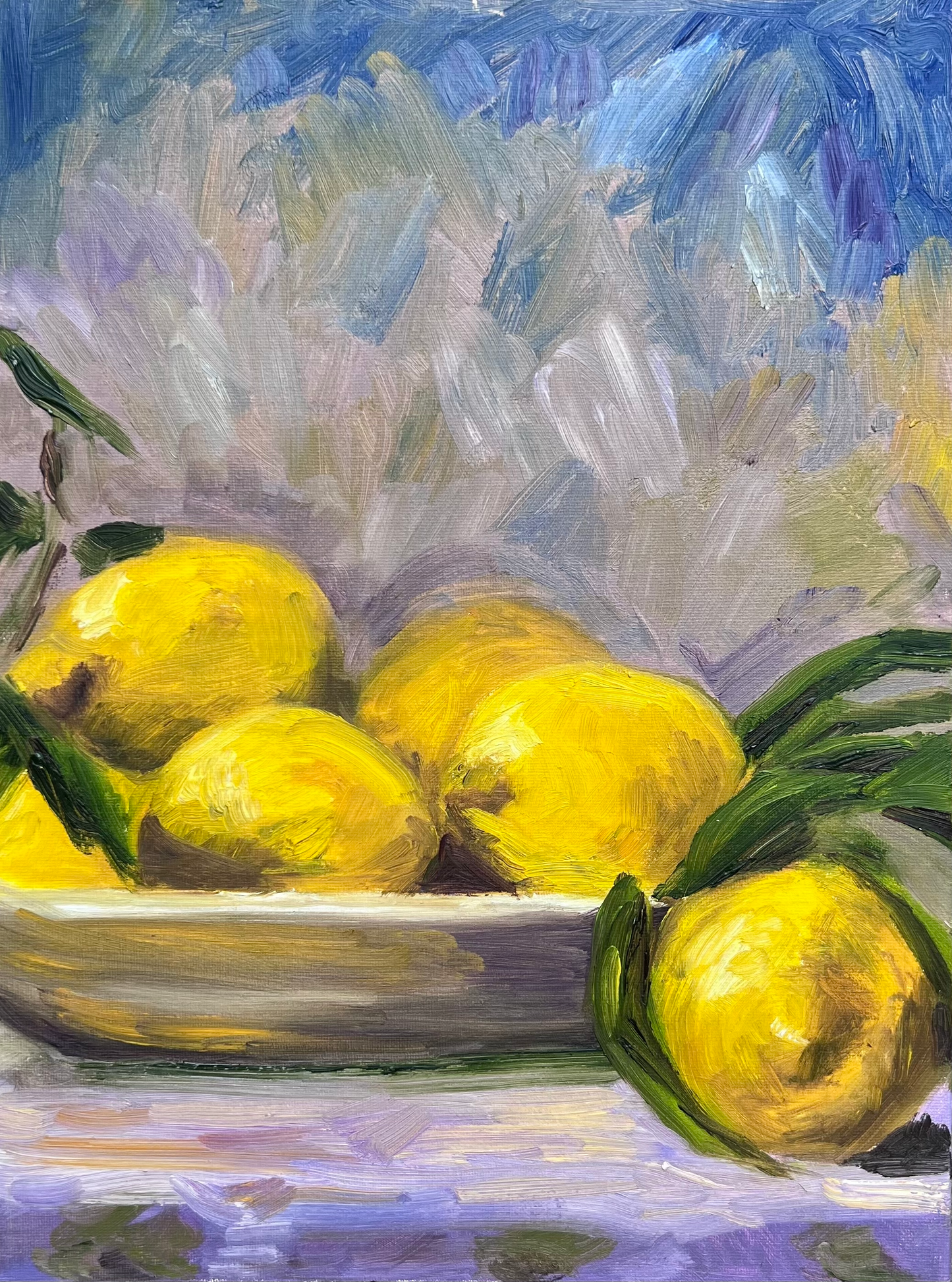 Lemons on Palette Purple